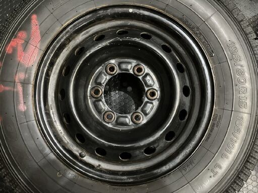 【TOYO DELVEX 934 195/80R15 103/101L LT】スタッドレス【トヨタ 200系ハイエース 純正ホイール 15インチ 6J6HPCD139.7+35】　(TD929) クレジットカード QRコード決済可能