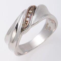 Pt900/K18 ダイヤモンド 指輪 品番r21-90d