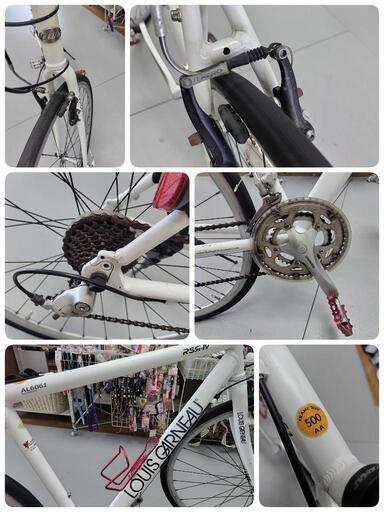 J006☆使用感有り☆クロスバイク☆LOUISGARNEAU☆AL6061☆2✕8段  