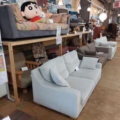 【愛品倶楽部柏店】　ＩＤＣ大塚家具　総本革３人掛けソファー　