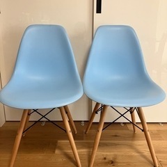 【ネット決済】ブルー　椅子2つ　1年強使用　