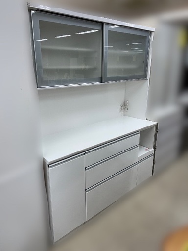 J2427 美品！ NITORI ニトリ キッチンボード レジューム 150AG-S 食器棚 150cm幅 食器棚 クリーニング済み