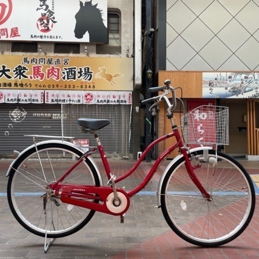 【訳ありのため格安】 サイクルベースあさひ ママチャリ 26インチ タイヤとチューブ前後新品 他にも中古自転車出してます