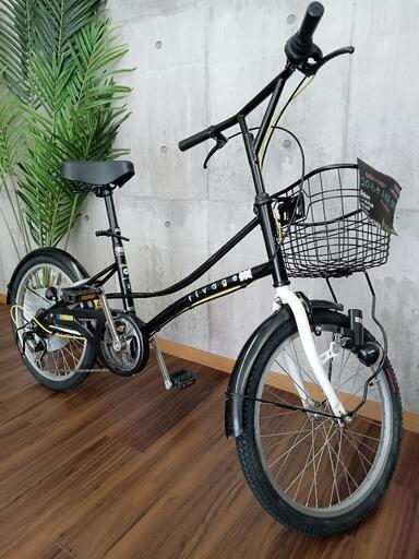 本日のお引き取りでお願いします!!　点検整備済み　オシャレな小径自転車　変速付き　カゴ付き　鍵付き　LEDダイナモランプ付きの快適便利な一台　前後タイヤ、ワイヤー類、チェーン等新品に交換済