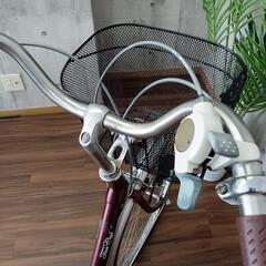 点検整備済み　26インチ変速付きのママチャリ　安心のブリヂストン製　前後タイヤ、ワイヤー類、カゴ、サドル等新品に交換済み