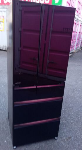 ※ Chou box様お取引中 【大容量600L♪】2016 三菱 フレンチドア(6ドア)冷蔵庫 MR-WX61Z-BR1