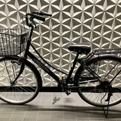 武田産業　26インチ　リベルタウン　自転車　ブラック　6段変速