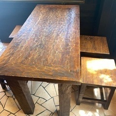木製テーブル　チェアとセット割引あります！