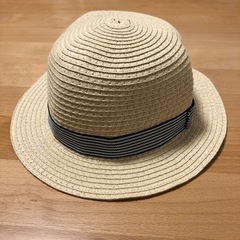 夏用帽子(リボン付き)　サイズ48センチ