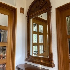 アンティーク　ドレクセル・ヘリテイジ　ミラー　鏡　木製 ドレクセルヘリテイジ アンティークミラー 鏡