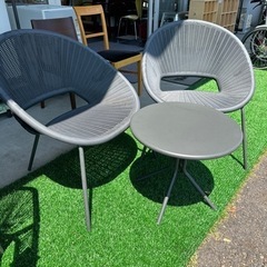 ガーデンセット　ローテーブル　アームチェア　屋外用　庭