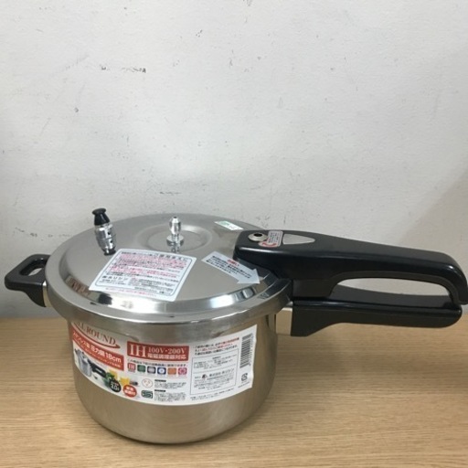 2305-365 ホリシン ALL ROUND ステンレス製 圧力鍋18cm ホイッスル無し 現状お渡し