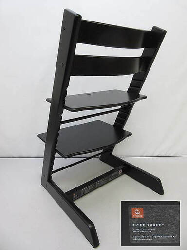 ストッケ トリップトラップ ブラック 黒 ベビーチェア Trapp ベビー