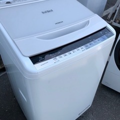 福岡市内配送無料　日立 全自動洗濯機 7kg ホワイト BW-V...