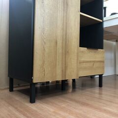 【展示品・未使用品】 キャビネット 収納棚 リビングボード ヴィンテージ風 定価22,990円 💳自社配送時🌟代引き可💳※現金、クレジット、スマホ決済対応※