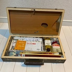 油絵セット一式　木製箱