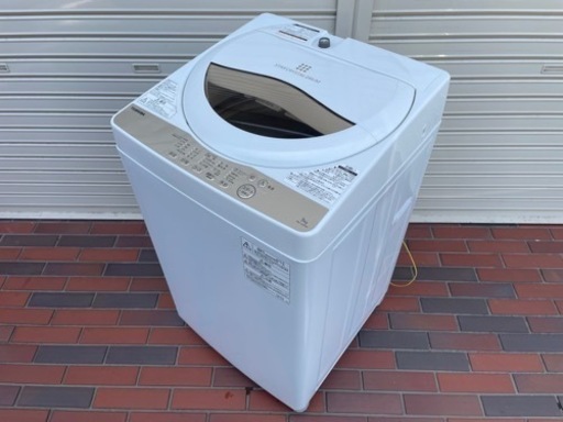 2020年製 美品 TOSHIBA/東芝 ■ 全自動電気洗濯機 5.0kg [AW-5G8]