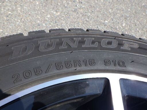 ユーロテック　16インチ　アルミホイール　205/55R16　ダンロップ　スタッドレスタイヤ　10分山　2015年製　￥21,780税込