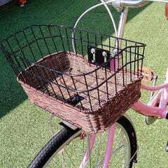 商談成立※ 女性用自転車 美品 シティサイクル カゴ有り ピンク色 26