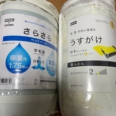 【夏用シングルサイズ寝具】うすがけ、さらさらベッドパッド【ニトリ】