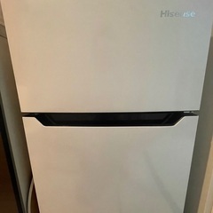冷蔵庫(2ドア)ハイセンス  2019年式 93リットル