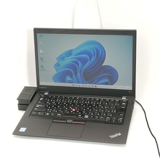 送料無料 ドック付 高速SSD フルHD 14型 ノートパソコン Lenovo T470s 中古美品 第7世代 Core i5 16GB 無線 Bluetooth Windows11 Office