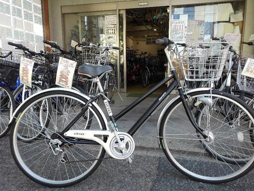 中古自転車２５５９　美品！低使用！　マルイシ　２７インチ　６段ギヤ　LEDオートライト