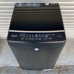 #7476 ハイセンス HW-G55E5KK 5.5kg 洗濯機 ブラック