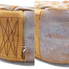 ★5/5(日)までの出品です◎★　【海外古物】　超グッドデザイン！　ヴィンテージ　レザースツール　超稀少◎