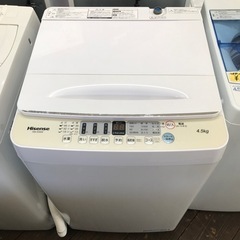 洗濯機　4.5kg  2022年製　ハイセンス