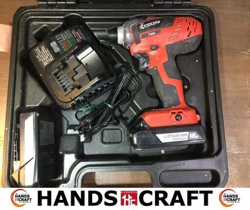 京セラ　BID-1805　インパクトドライバ　バッテリ二個18V/充電器　中古品　【ハンズクラフト宜野湾店】