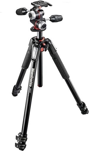 Manfrotto プロ三脚 055シリーズ アルミ 3段 + RC2付3Way雲台キット MK055XPRO3-3W　ケース付き