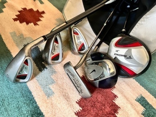 ジュニア用☆ティアドロップゴルフバック&クラブセット+ドライバーNIKE