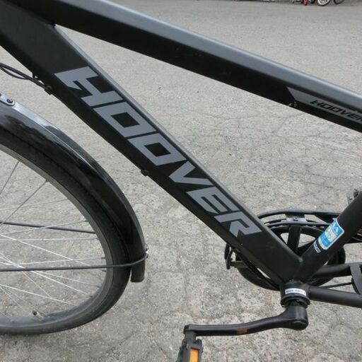 自転車 26インチ 黒 HOOVER 6段切替 6段変速 シティサイクル H9H55445 