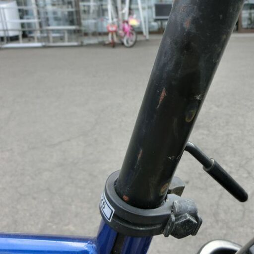 自転車 26インチ 青 HOOVER 6段切替 6段変速 シティサイクル H9H54970