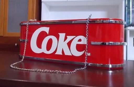 COKE/コカコーラ ビルボードサイン 幅80cm 看板 壁掛 天吊りチェーン 