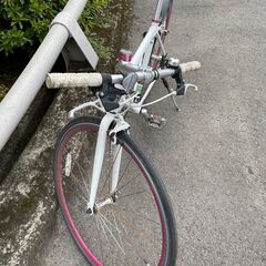 クロスバイク No.817 自転車 reunion 700×25c ホワイト/パープル