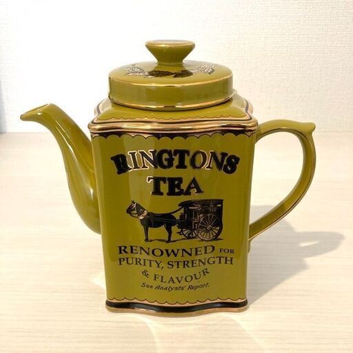 【美品】リントンズ Ringtons トラディショナル紅茶缶 ティーポット