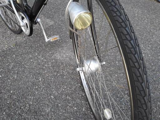 中古自転車2564 前後タイヤ新品！ 27インチ 6段ギヤ LEDオート