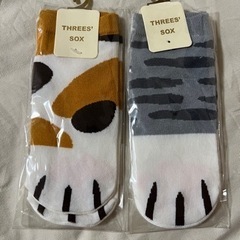 【新品】猫柄ソックス