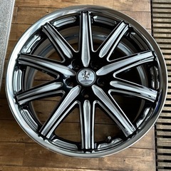 【値下げしました】VW トゥーラン ゴルフ7 等 WORK ワーク デュランダル DD4 19インチ 8J +48(O) 5H 112 良品アルミホイール4本セット 004