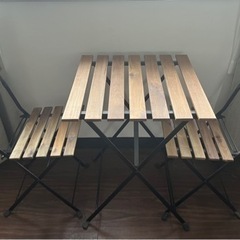 【商談成立】IKEA 折り畳み テーブル ＆ イス セット ガーデン