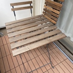 【現在取引中】屋外用　折りたたみ　テーブルと椅子のセット　