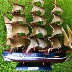 木製アンティーク帆船♪
