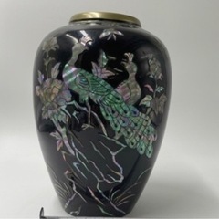 花瓶　アンティーク　飾り壺　螺鈿