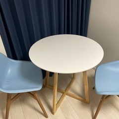 椅子テーブルセット★IKEA椅子2個＋カフェテーブル直径80㎝