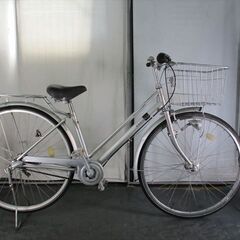 C761☆限定特価☆ 中古自転車 【27インチ シティ シルバー 3段 LED