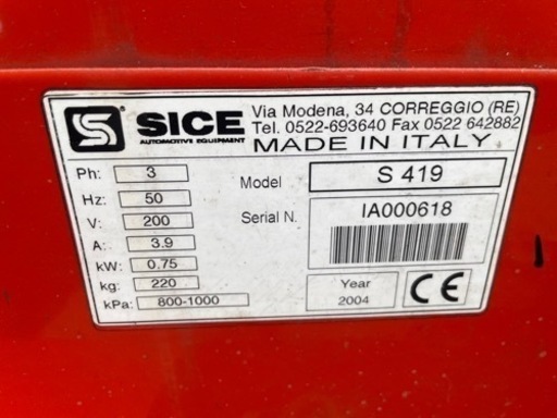 ☆中古品 イヤサカ タイヤチェンジャー S419 3相200V 動作問題なし☆