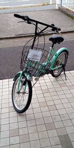 ★ジモティ割あり★  軽快車 20インチ エメラルドグリーン クリーニング済み SJ2121