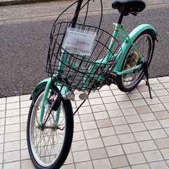★ジモティ割あり★  軽快車 20インチ エメラルドグリーン クリーニング済み SJ2121 ☆ジモティ割あり☆ 軽快車 20インチ エメラルドグリーン クリーニング